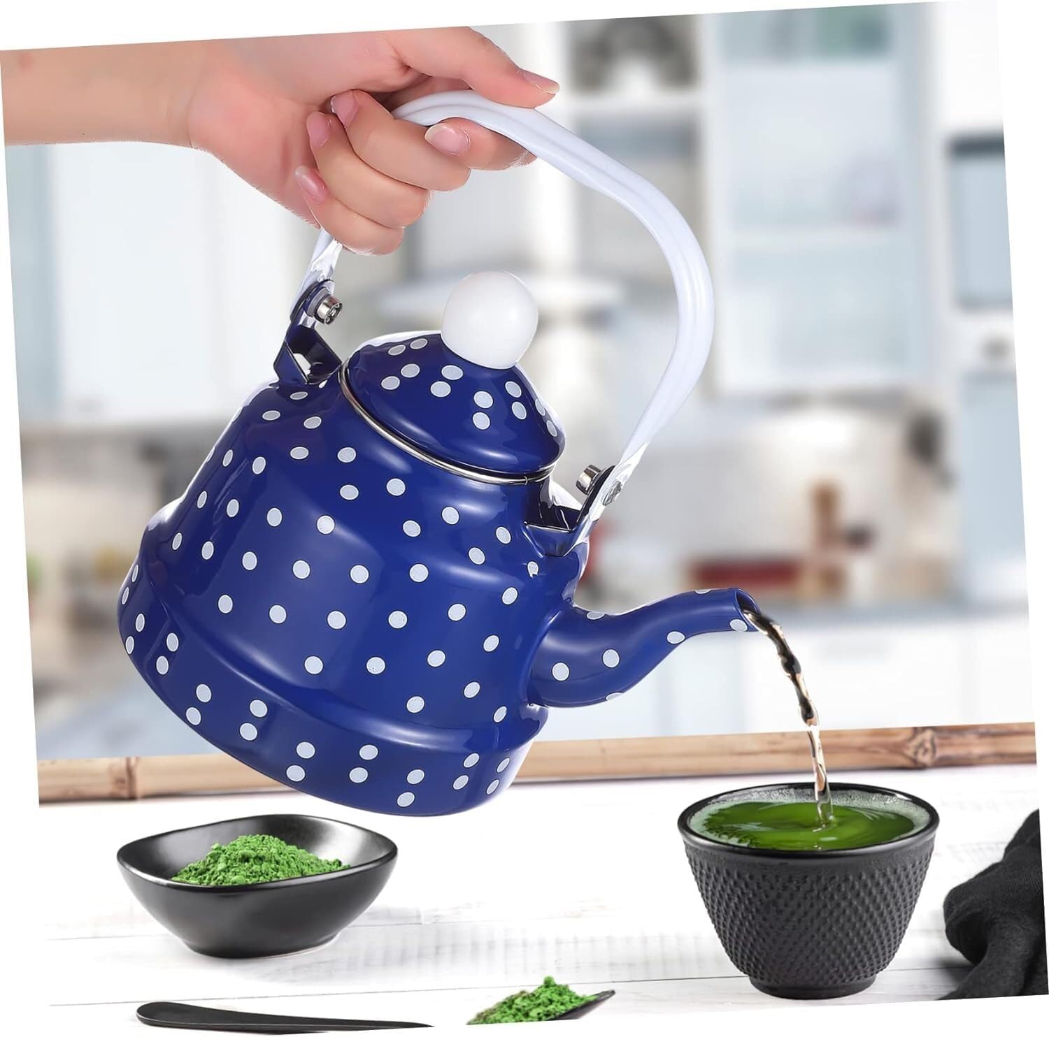 Tea Kettle Stovetop Whistling Teakettle Ancient Bell Pot Enamel Camping Teapot Tea Kettle Camping Stoves Tea Kettl Tea Pot Pour Over Kettle