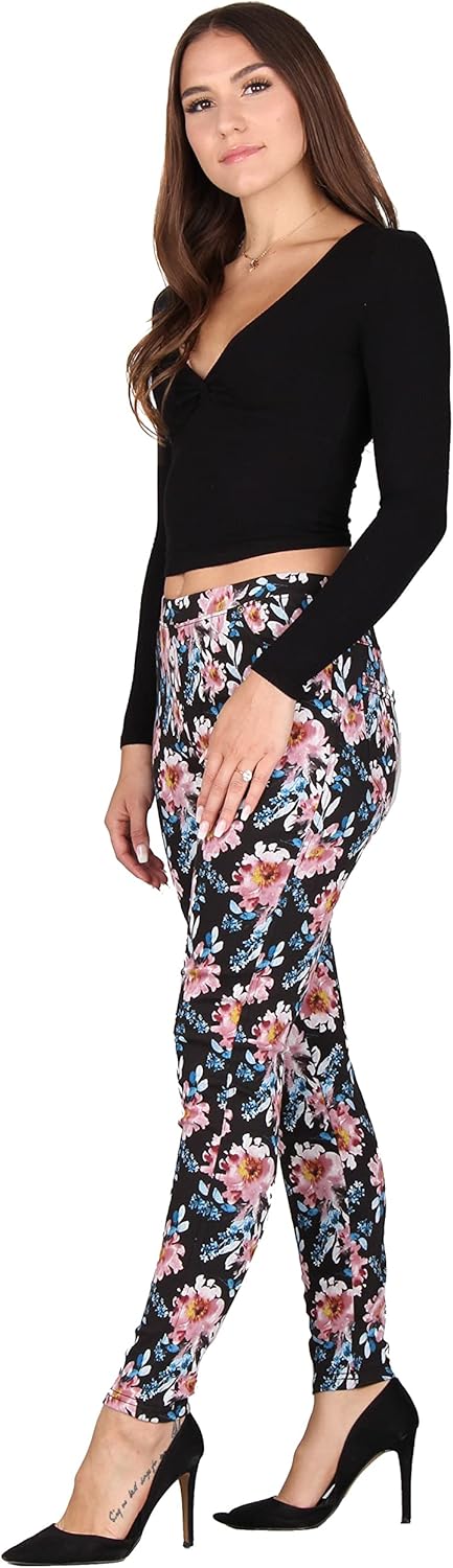 Lildy Women's Denim Jeggings, Stretchable Cotton Blend - Image 2