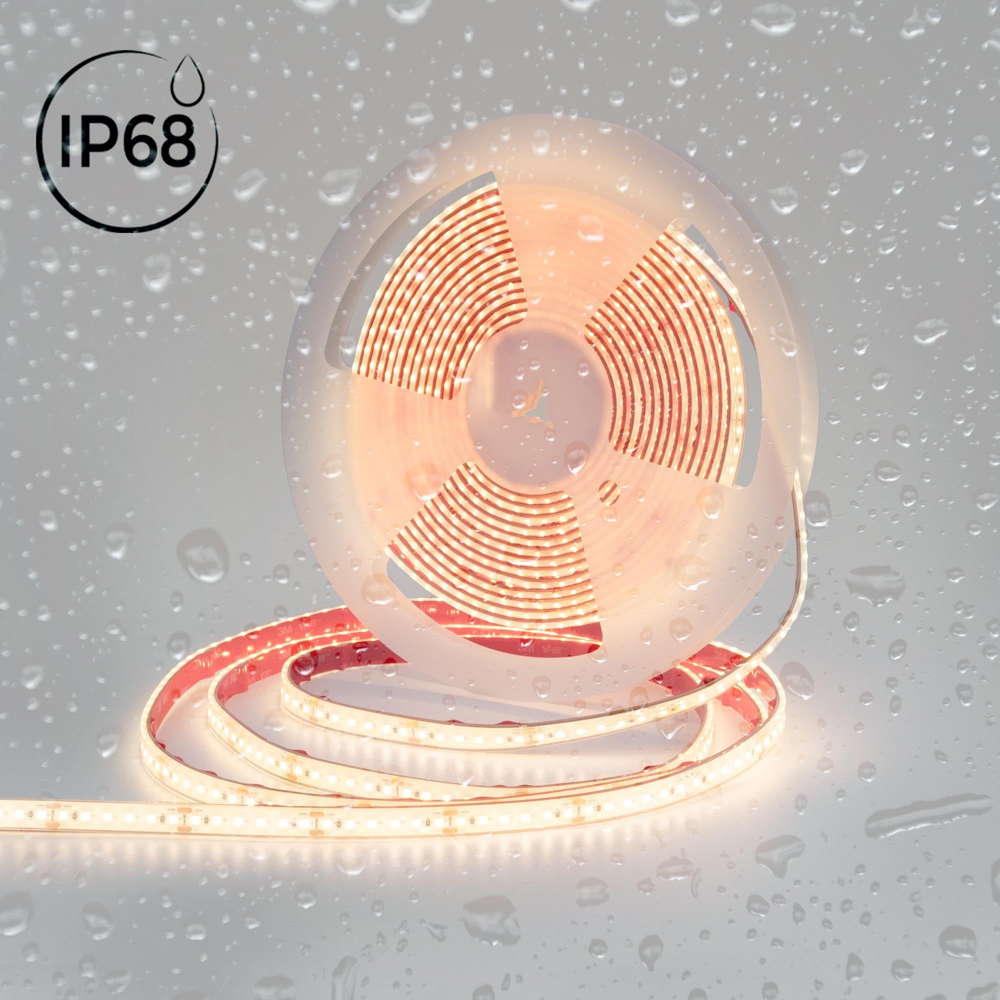 B·LED BARCELONA LED - Tira LED 24V DC sumergible - Monocolor - 9.6W/m - 12mm - IP68-10 metros - 120ch/m - Blanco Cálido