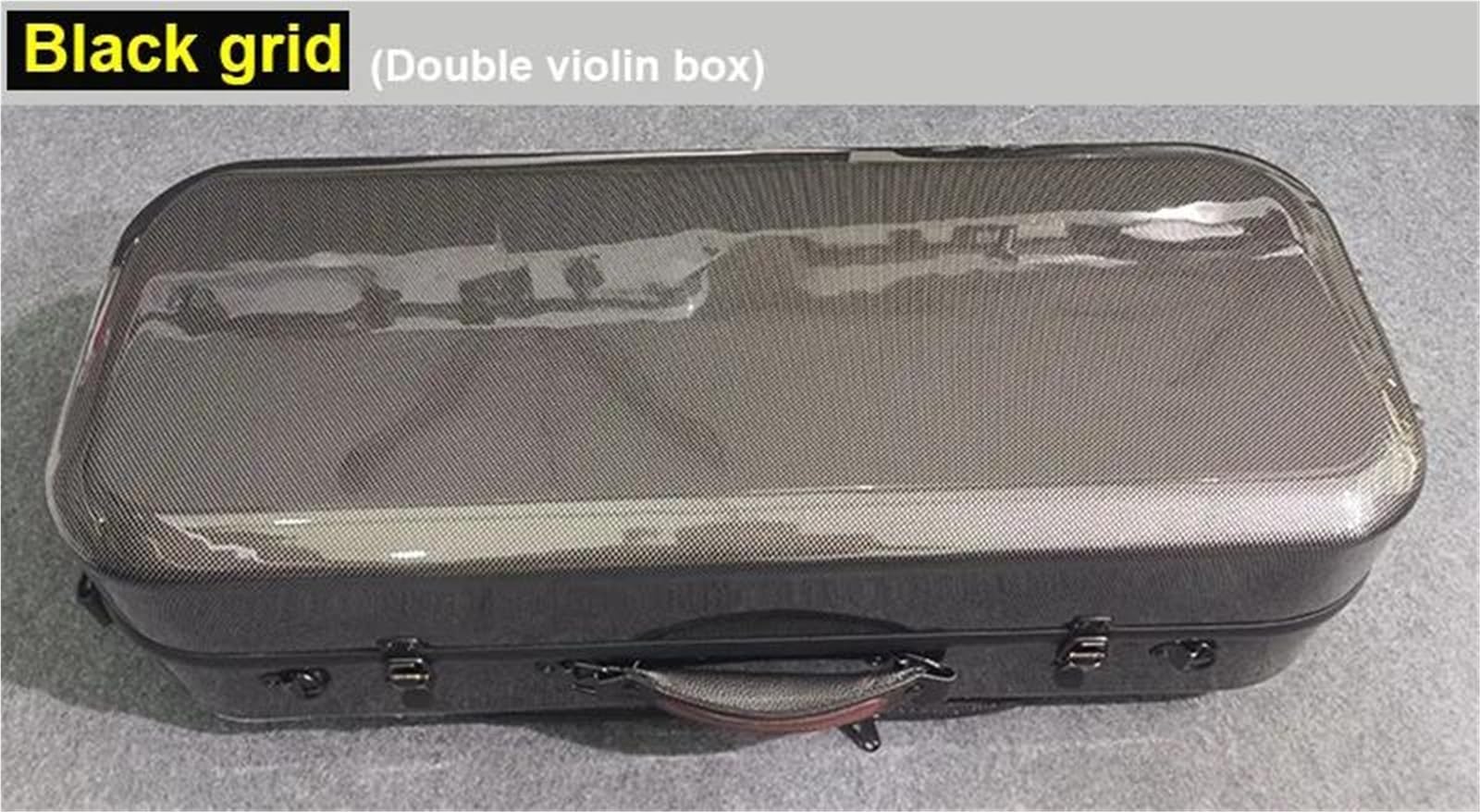 Accesorios Profesionales Violin Estuche Para Violín Cuadrado Ajustable Con Correas Dobles De Fibra De Carbono 4/4