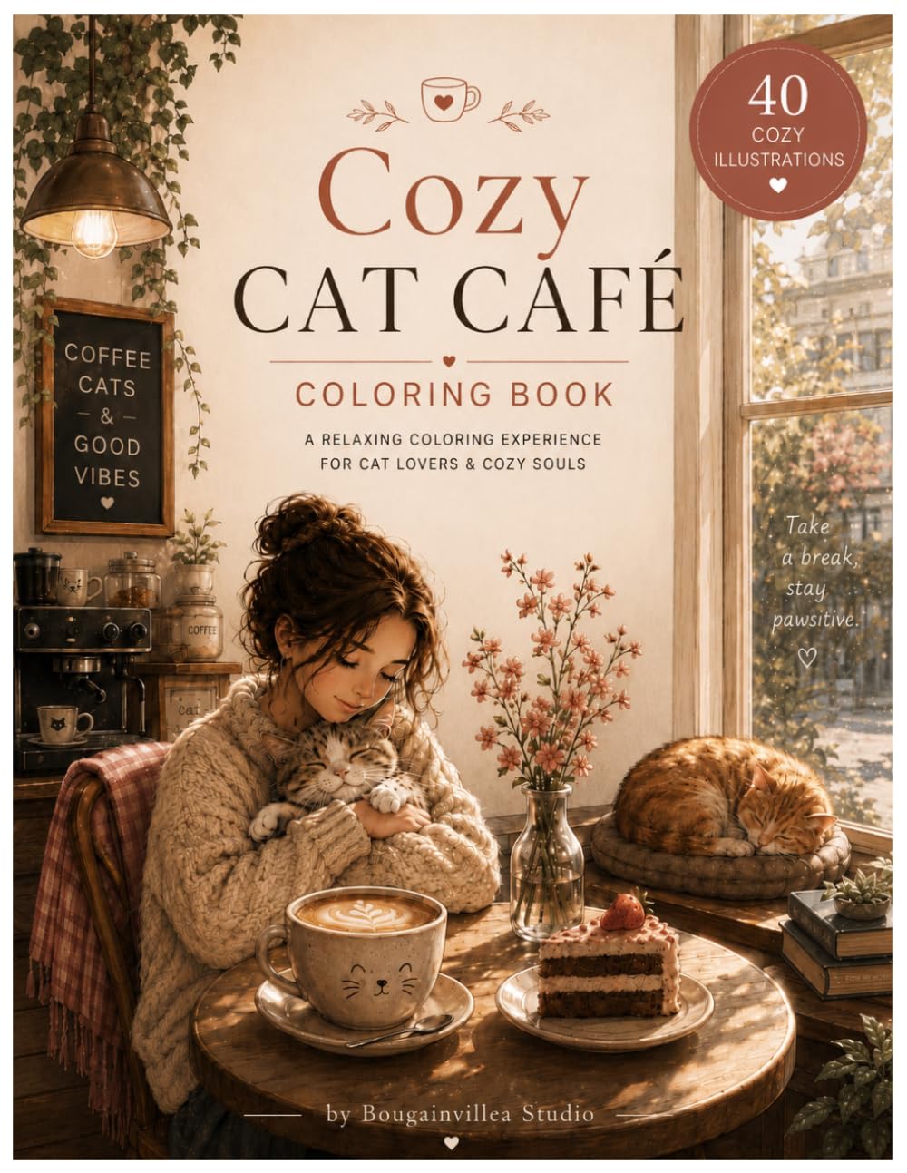 Cozy Cat Café Coloring Book: A Relaxing Coloring Experience for Cat Lovers & Cozy Souls