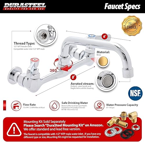 Vista 13 de DuraSteel Utility & Prep - Fregadero