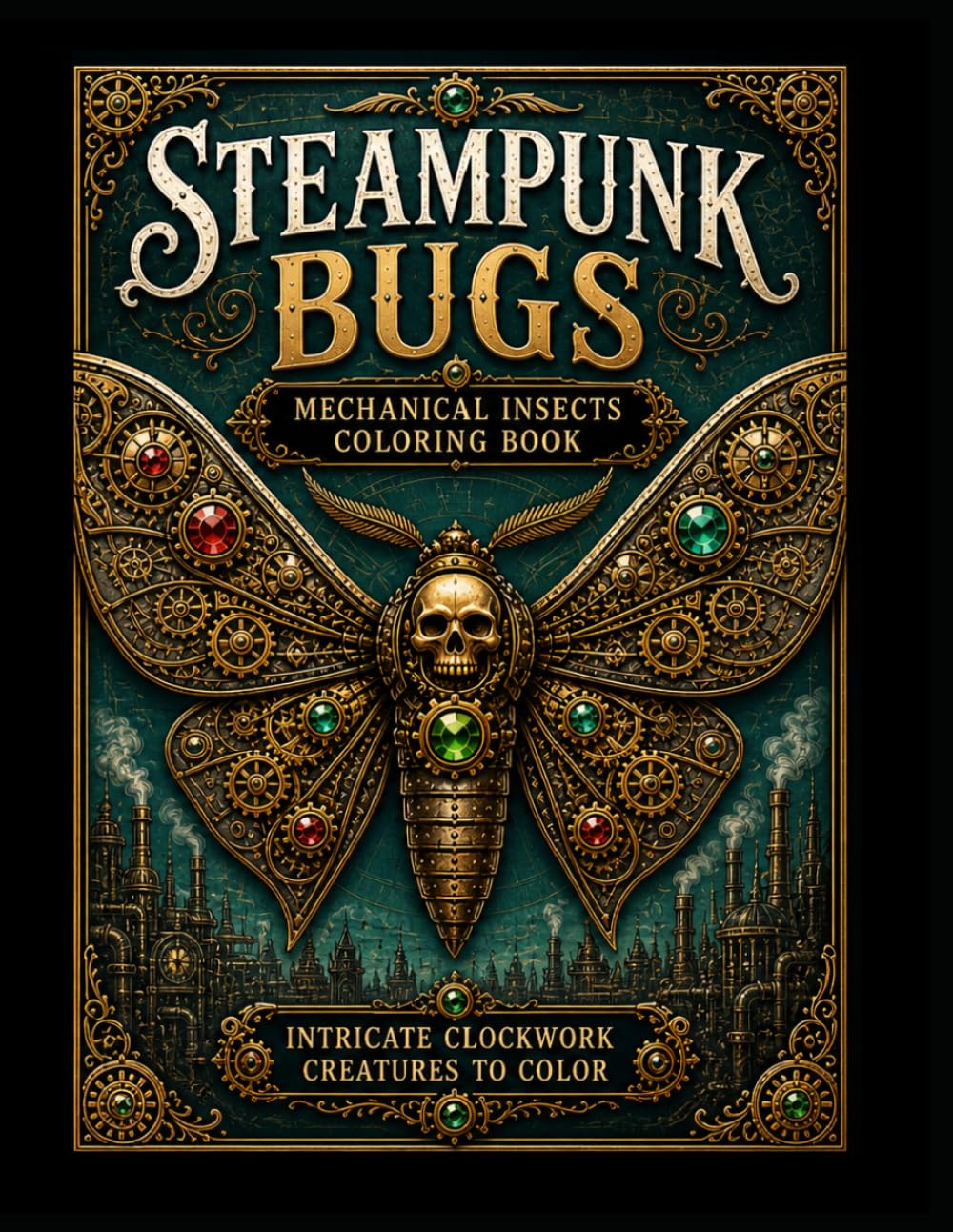 Steampunk Bugs: Mechanical Insects Coloring Book