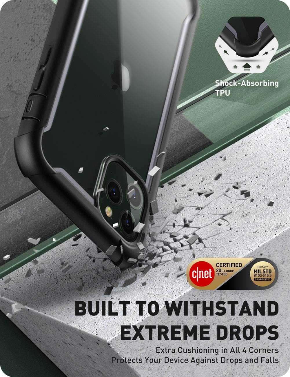 70% оƒƒ Dіѕсоunt i-Blason Ares Case for iPhone 11 Pro Max 2019 Release, Dual Layer Rugged Clear Bumper Case with Built-in Screen Protector (Black)