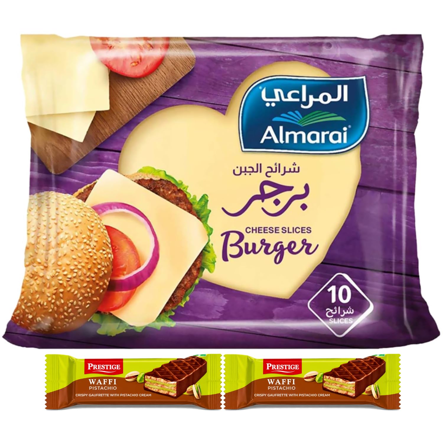 Almarai Burger Cheese Slices 10x Count 200g Pouch By COUGAR | Creamy & Smooth Melting Cheese for Burgers | Processed Cheese Slices with Mild Flavor | Perfect for Grilling, Sandwiches & Fast Food Style Meals - (Imported-Saudi Arabia)-image-10