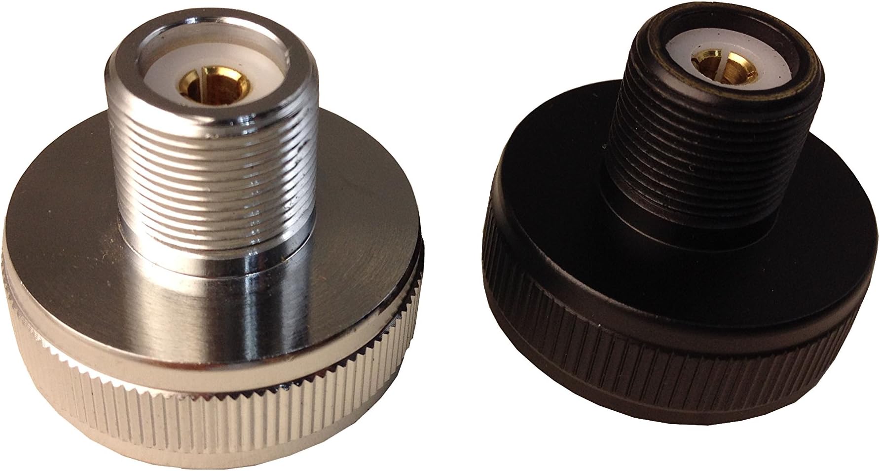 TW-NMO to UHF Female (SO-239) Mobile Antenna Adaptor (2 Packs) One is White Adaptor Connector and Another one is Black Color Adaptor Connector Uses Metric Thread Specifications