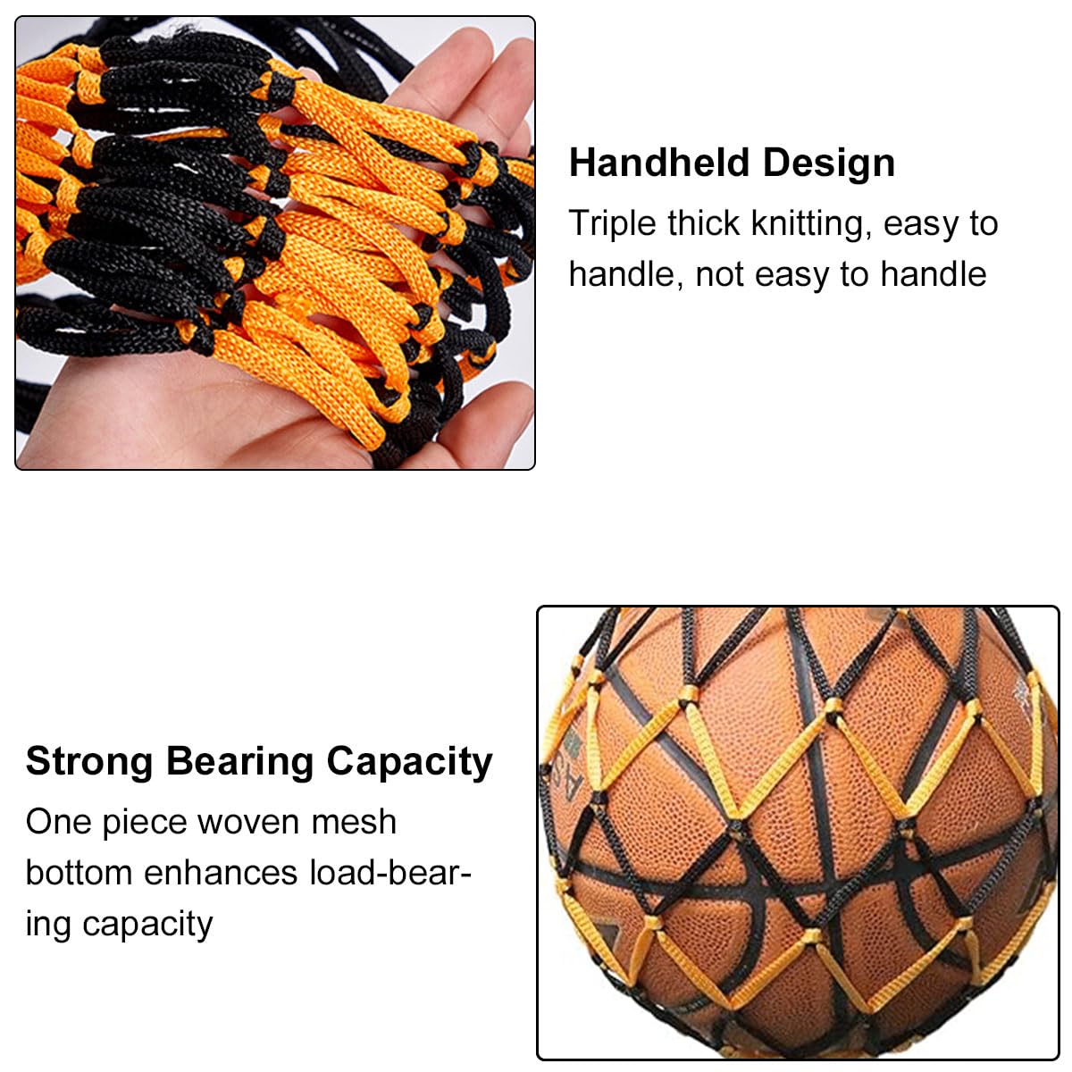 KARELLS Bolsa de Red de Nylon para Pelotas de Fútbol, 2 Piezas