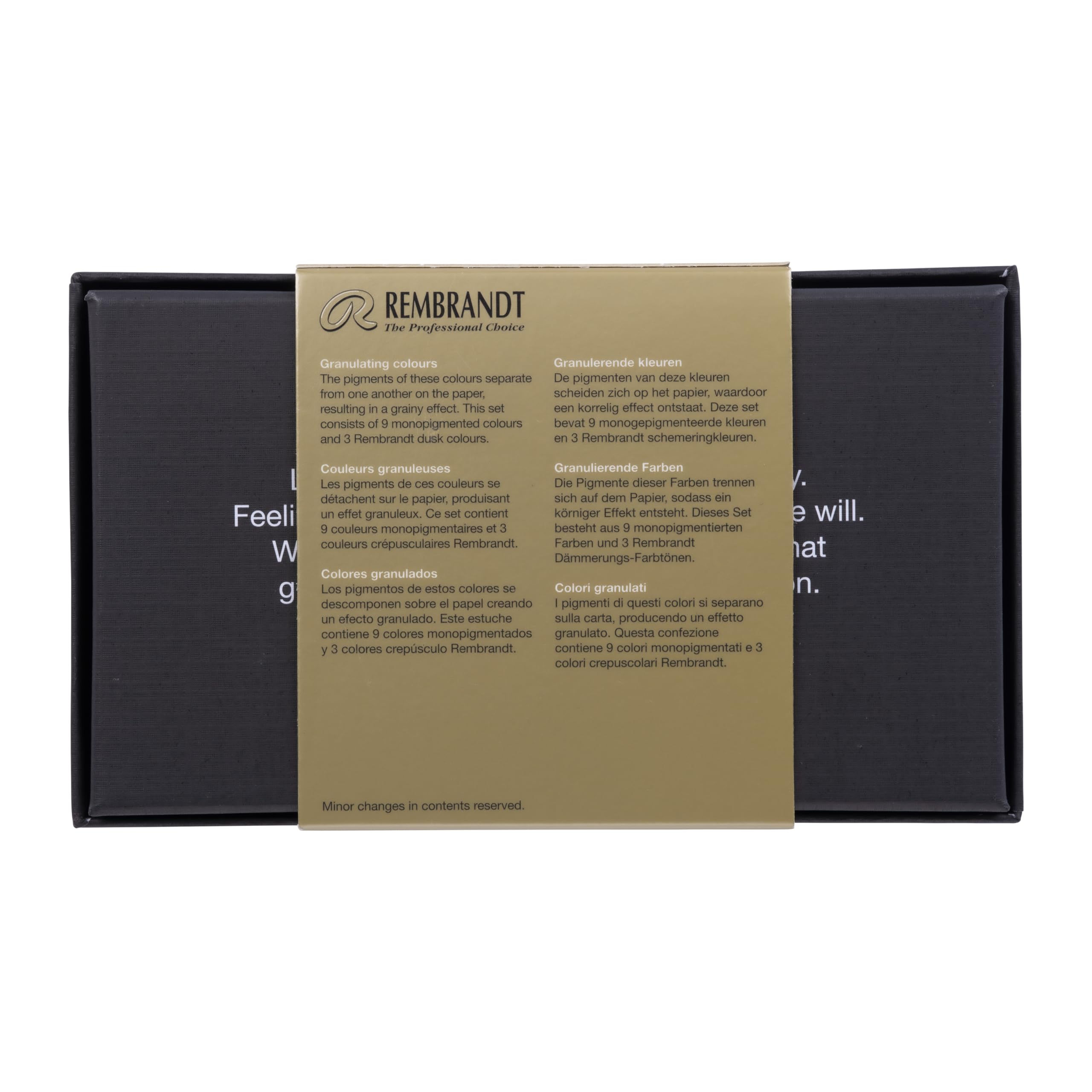 Rembrandt Profi-Aquarellfarben-Set in luxuriöser Metalldose | 12 Granulatfarben + Pinsel