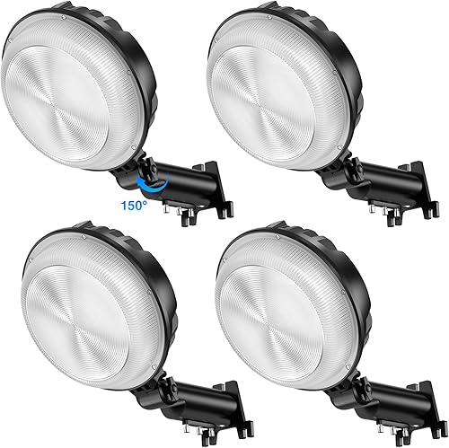 Luz LED de granero, 150 W, 20000 lm, iluminación exterior del anochecer al amanecer, IP66 impermeable, ángulo de 150, luz de calle brillante para