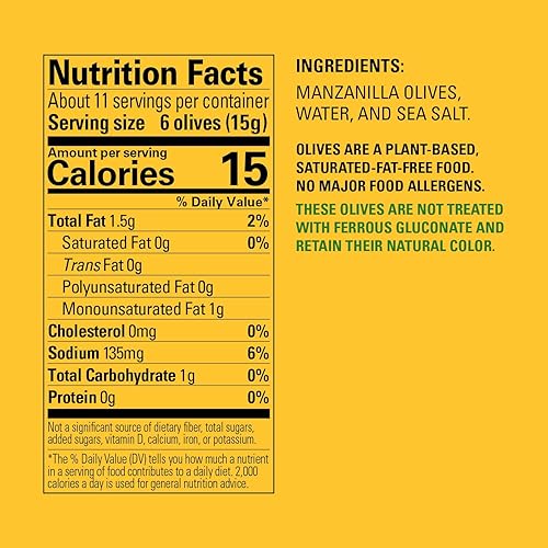 Miniatura 11 de PEARLS Aceitunas negras maduras sin hueso, extra grandes, 6 onzas, 12 latas
