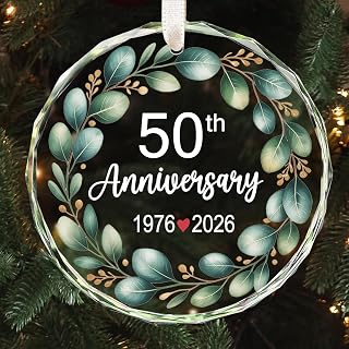 50th Anniversary Wedding Gifts 50th Anniversary Crystal Glass 50 Year Anniversary Wedding Gifts for Couple Wife Parents 50th Wedding Anniversary Unique Gift Ideas