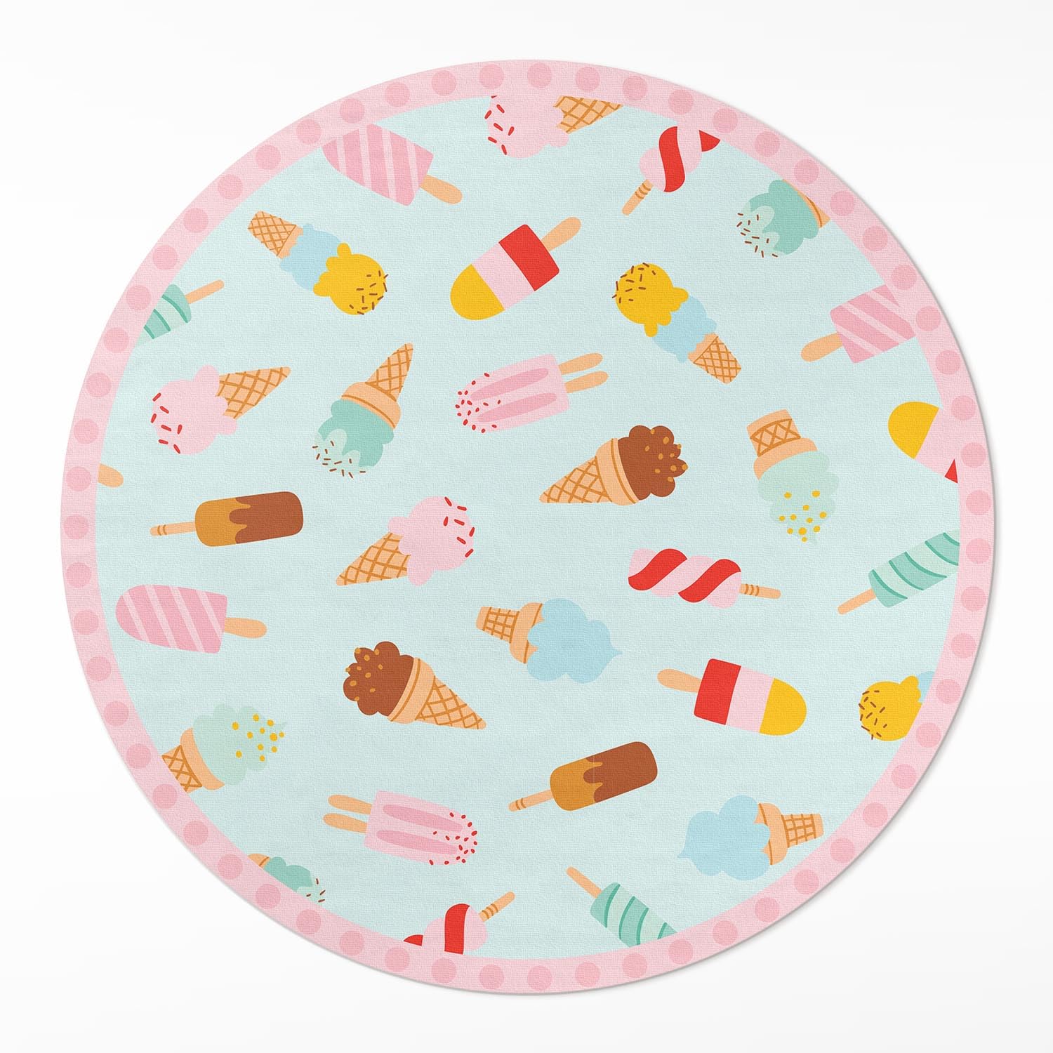 Tapis de Sol Cuisine Rond en PVC pour Salon et Chambre