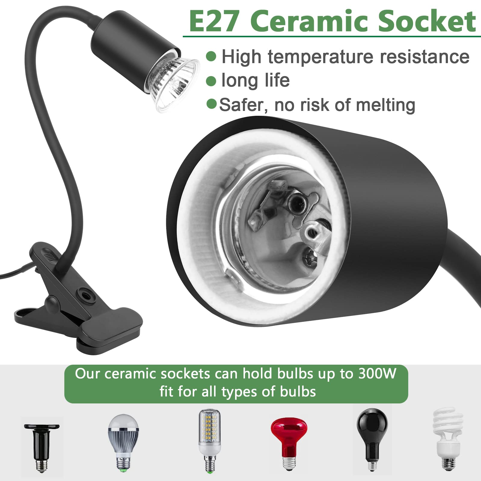 Lampadina Riscaldante E27 50W UVA Per Rettili - 2 Pezzi, Per Tartarughe, Serpenti, Lucertole - Foto 10