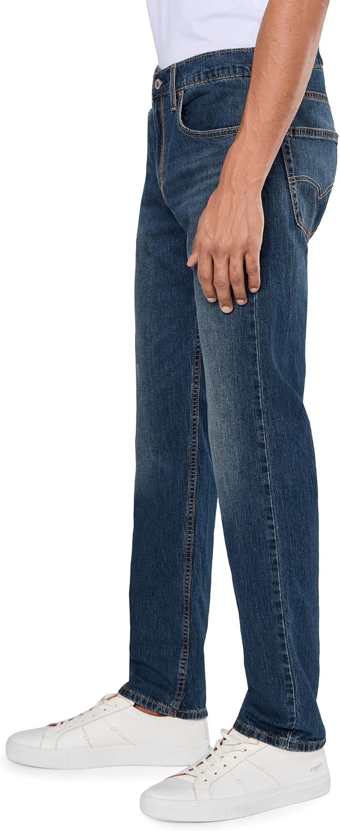 Levi's® Мужские зауженные книзу джинсы Levi's 502, охлаждающие, цвет: Тёмно-синий — фото 5