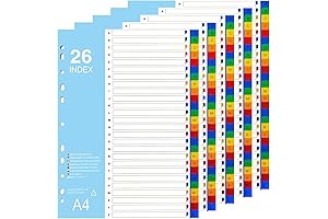 Alphabet Binder Dividers for A4 Size Binders and More
