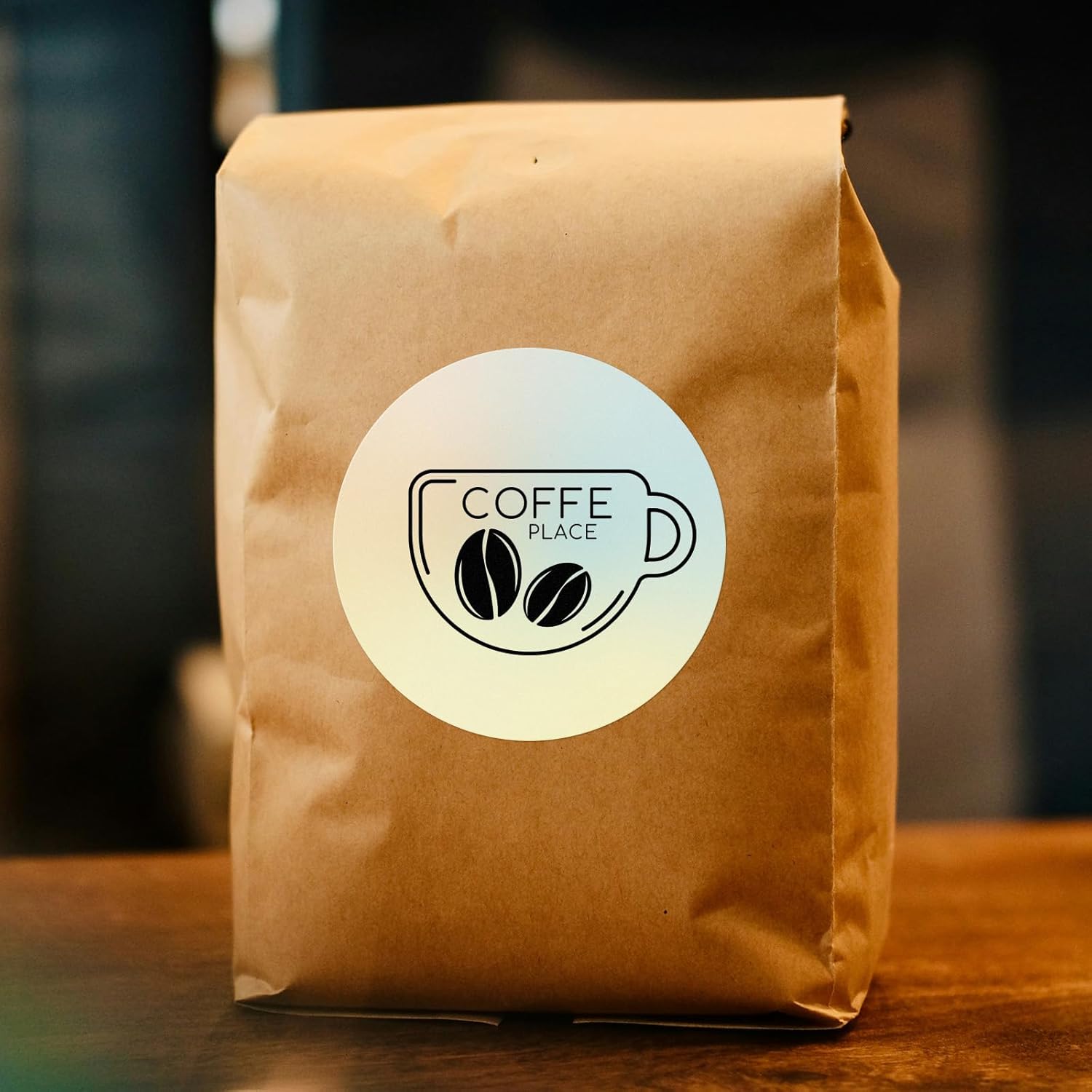 Yellow Gradient Thermal Labels Vinyl 3 Inch Self-Adhesive Dot Stickers Roll Waterproof Printable Round Decals Name Tag for QR Code DIY Office Address 500 PCS - Image 5