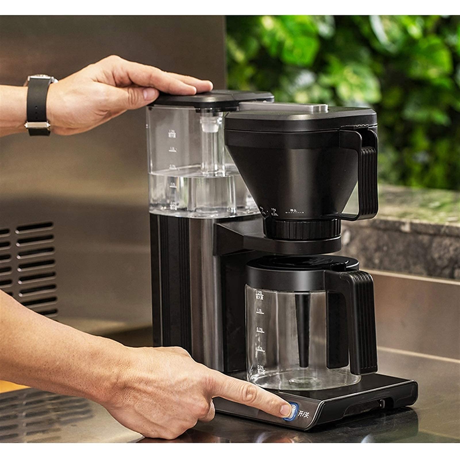 Molinillo de café de preparación completamente automática Cafetera Pequeña máquina de café semiautomática Mini cafetera espresso Máquina de café espresso de acero inoxidable Café preparado a mano Café