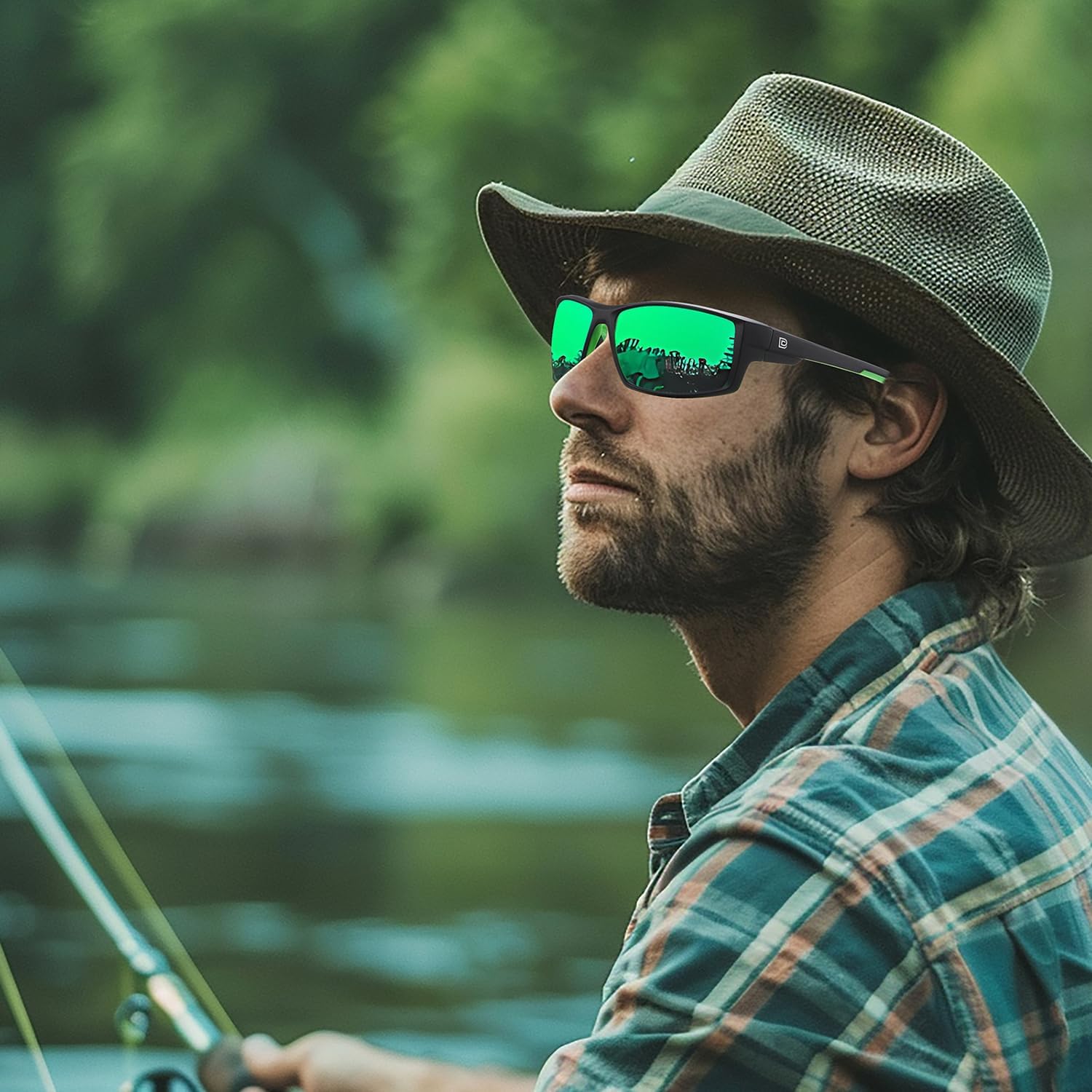 DUCO Polarized Sports Sunglasses for Men Women UV400 Protection Lightweight TR90 Cycling Glasses for Fishing Driving F103