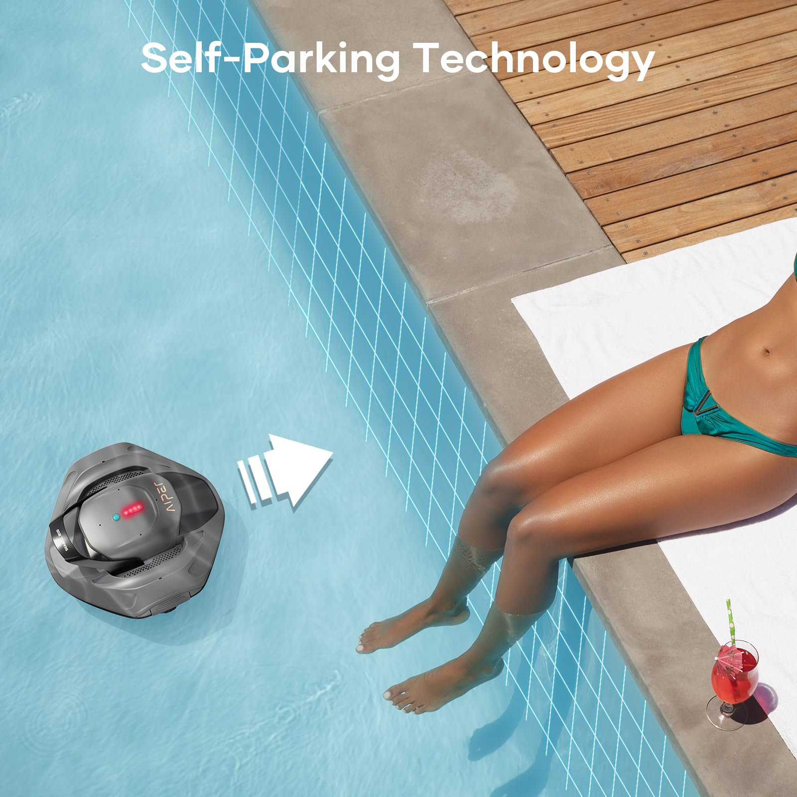 AIPER Seagull 800B Robot Piscina inalámbrico, Aspirador Piscina