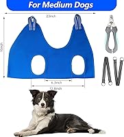 Vista 3 de Pet Dog Grooming Hammock Harness for Medium Dogs Nail Trimming, Dog Sling for Cutting Nails, Dog Hanging Holder Hanger for Clipping Nails with Nail