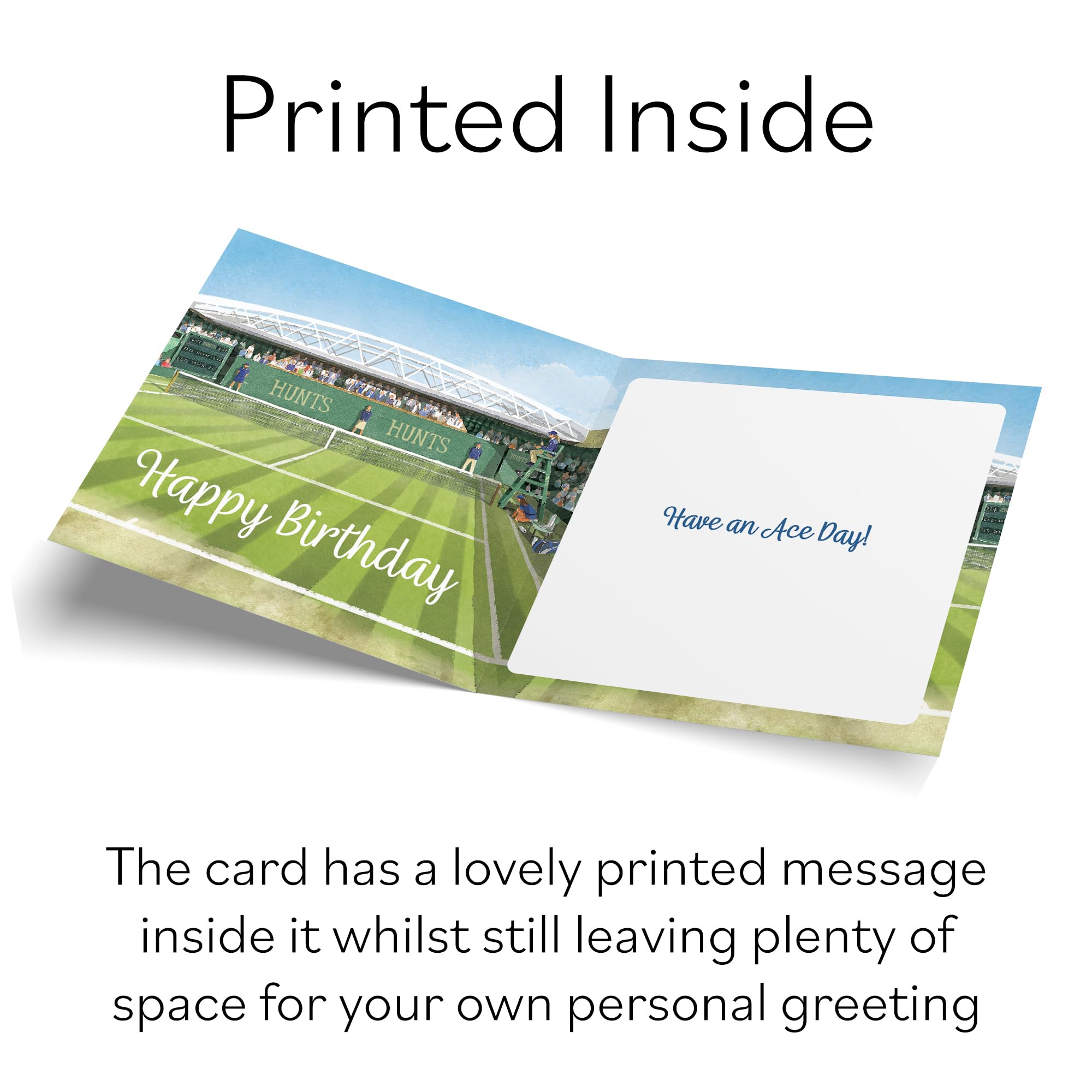 Hunts England - Biglietto di compleanno tennis per una persona speciale per lui - Collezione Milo's Gallery - Biglietto
