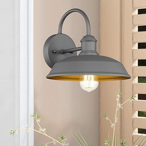 Miniatura 4 de Odeums Luces de granero de granja, luces de pared para exteriores, lámparas de pared exteriores, accesorio de iluminación de pared industrial, luz