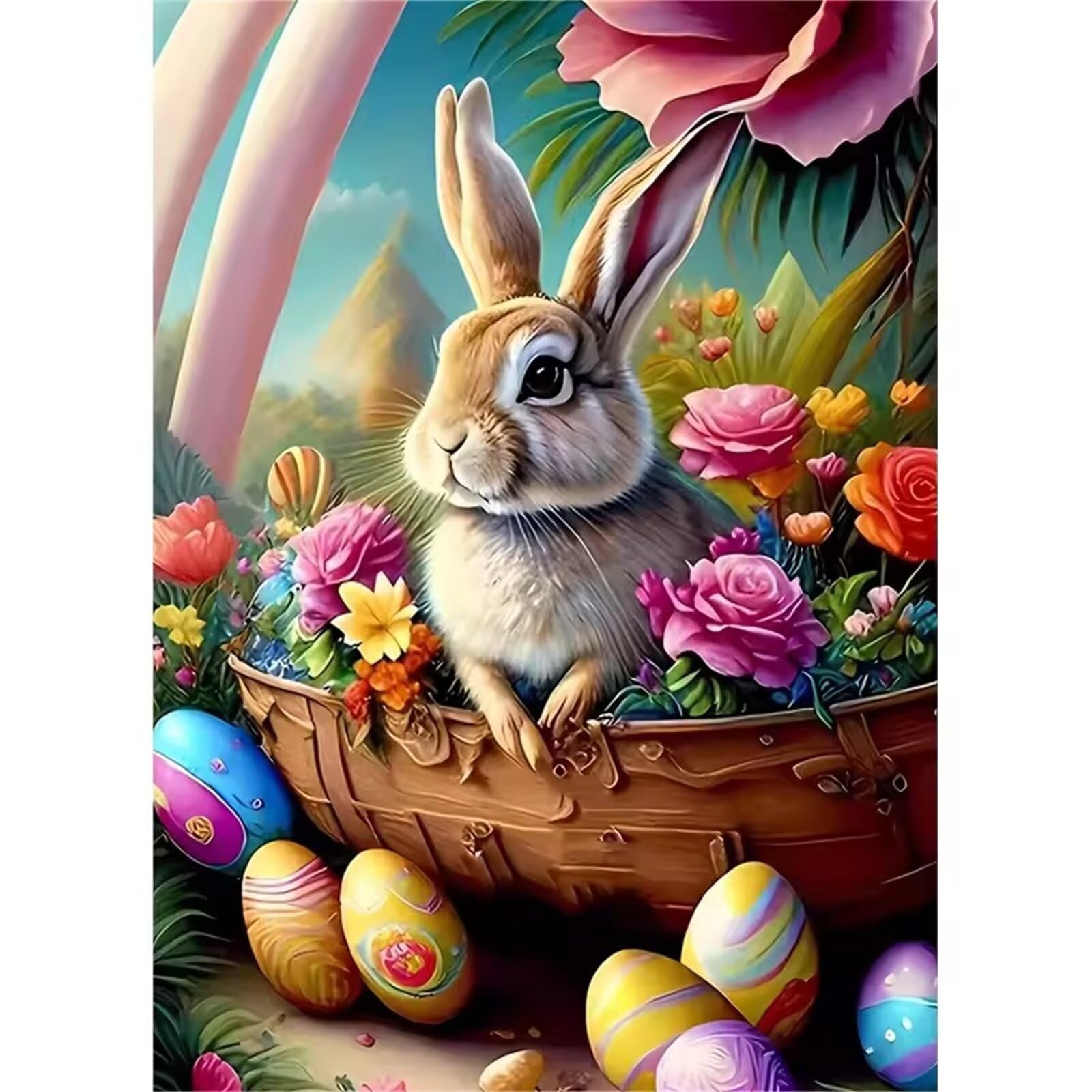 Puzzle dla dorosłych, 1000 elementów, Animal Bunny Artwork Puzzle 75 x 50 cm, kolorowe puzzle "zrób to sam" do dekoracji domu, rodzinne puzzle dla początkujących i dzieci