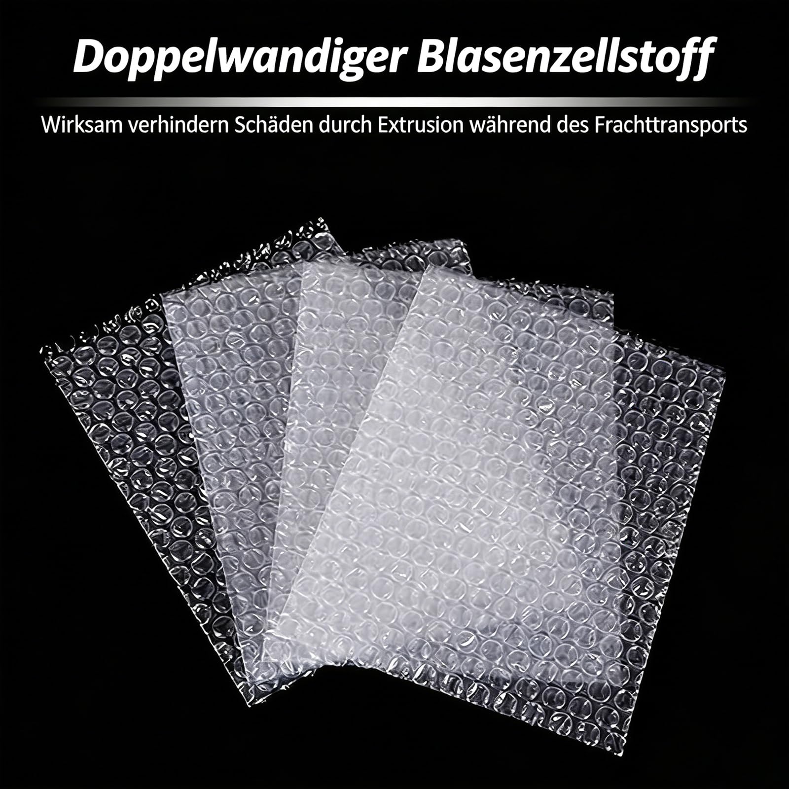 Luftpolsterbeutel 100 Stück, 20x25 cm, Doppelwandige, klare Luftpolstertaschen, nicht selbstversiegelnd. Luftpolsterumschläge sind ideal für Versand, Lagerung & Umzug