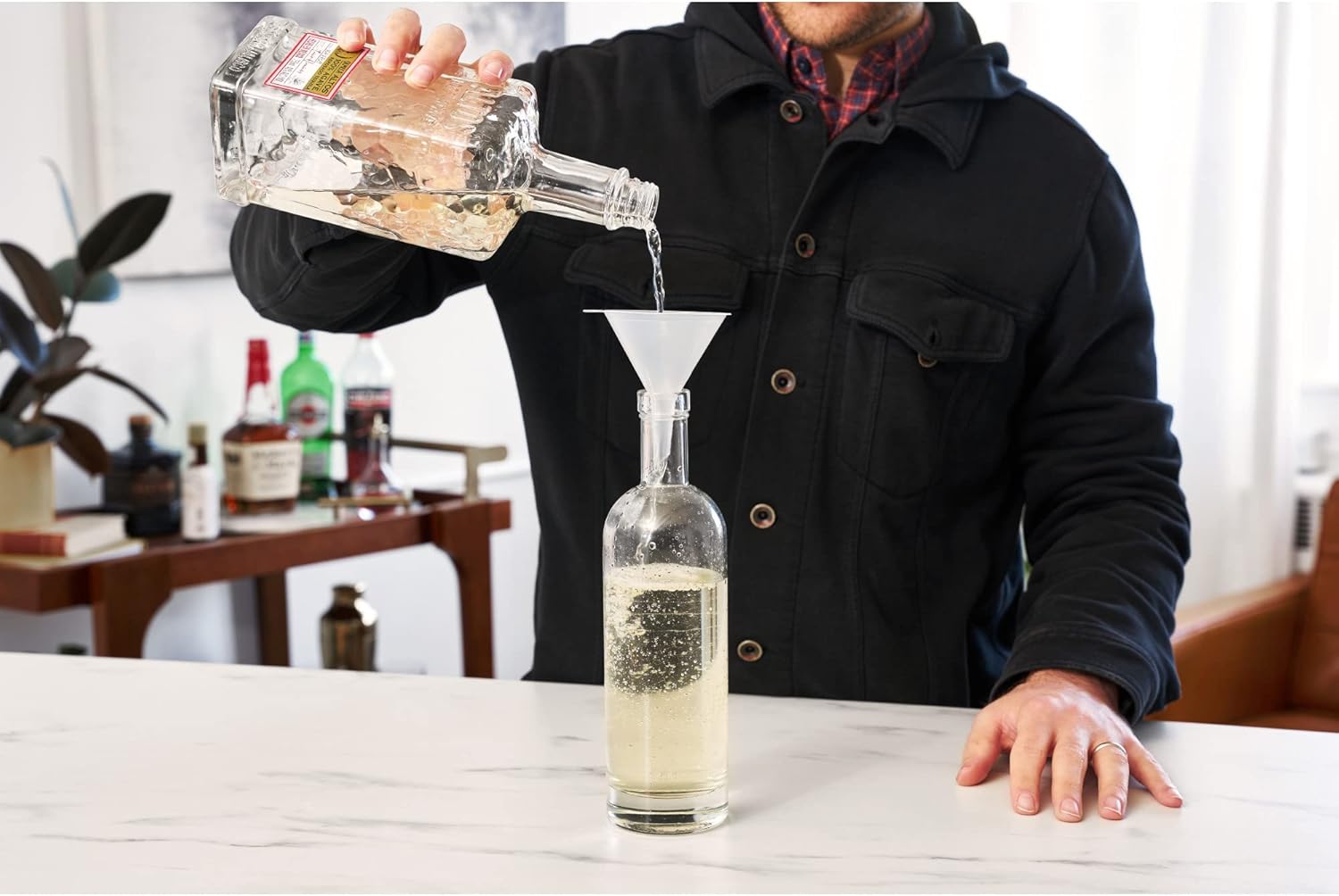 Viski Alchemi Spirit Infusion Kit, Infuse Liquor, Gin, Vodka, Whiskey, Rum, Tequila with Stainless Steel Infuser, Customize Craft Cocktails, Home Bartending, Bar Cart Accessories, Bar Gifts