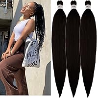 Vista 166 de Cabello trenzado para niños preestirado de 16 pulgadas, color negro, Yaki ez, trenzado para niños, trenzas sin nudos