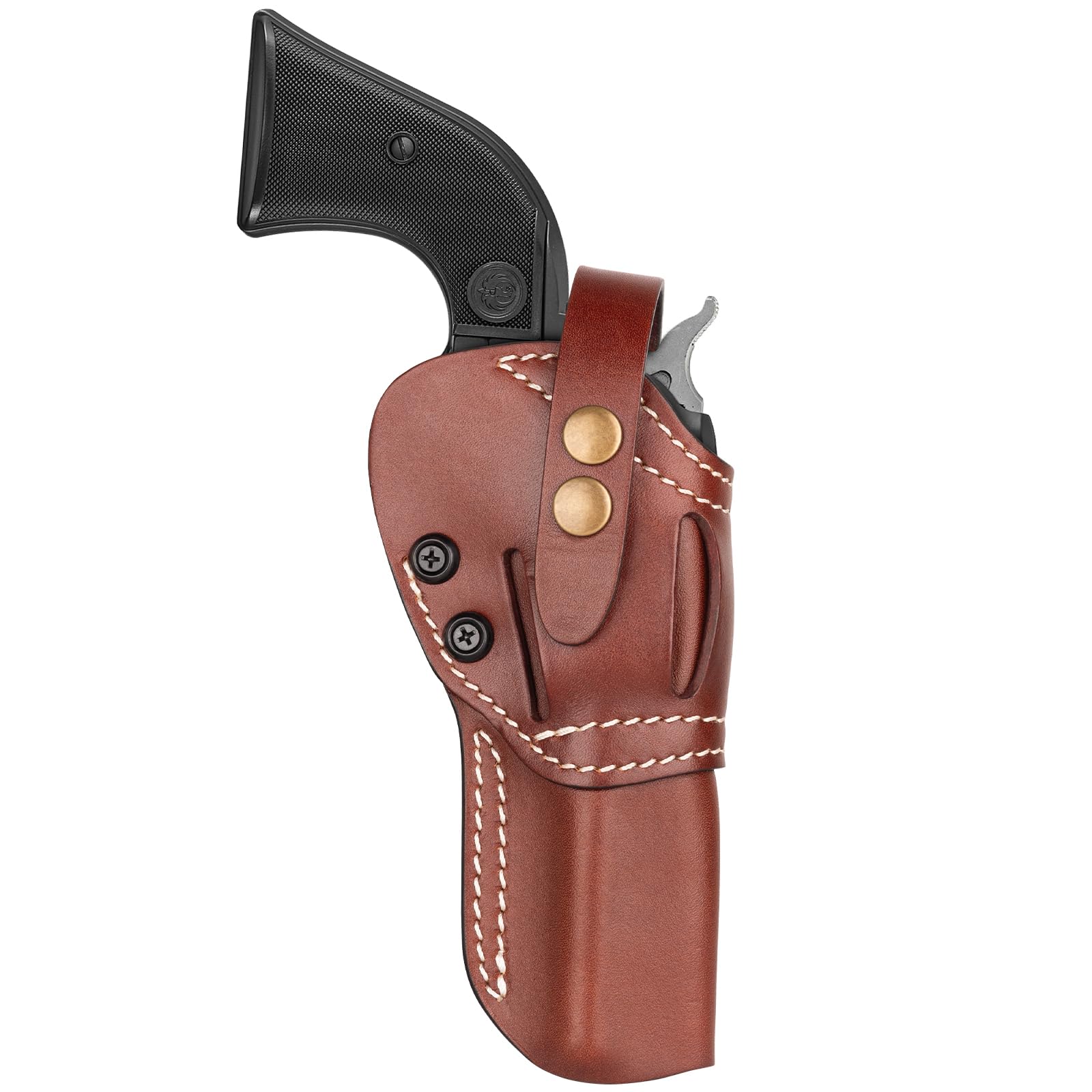 Premium Leather Revolver 22 4.75 Inch Holster for Ruger Wrangler 4 5/8