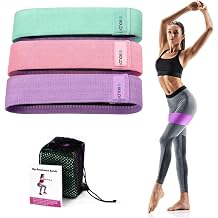 Boldfit Fabric Resistance Band - Loop Hip Band for Women & Men for Hip, Legs, Stretching, Toning Workout. Mini Loop Booty Bands for Glutes, Squats Exercise Usable in-Home & Gym. Set of 3