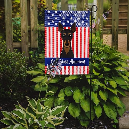 Vista 96 de Caroline's Treasures BB2171GF American Flag and Border Collie Garden Flag Mailbox Flag Decorative Yard Flag Banner Outside Patio Artwork Yard Flower