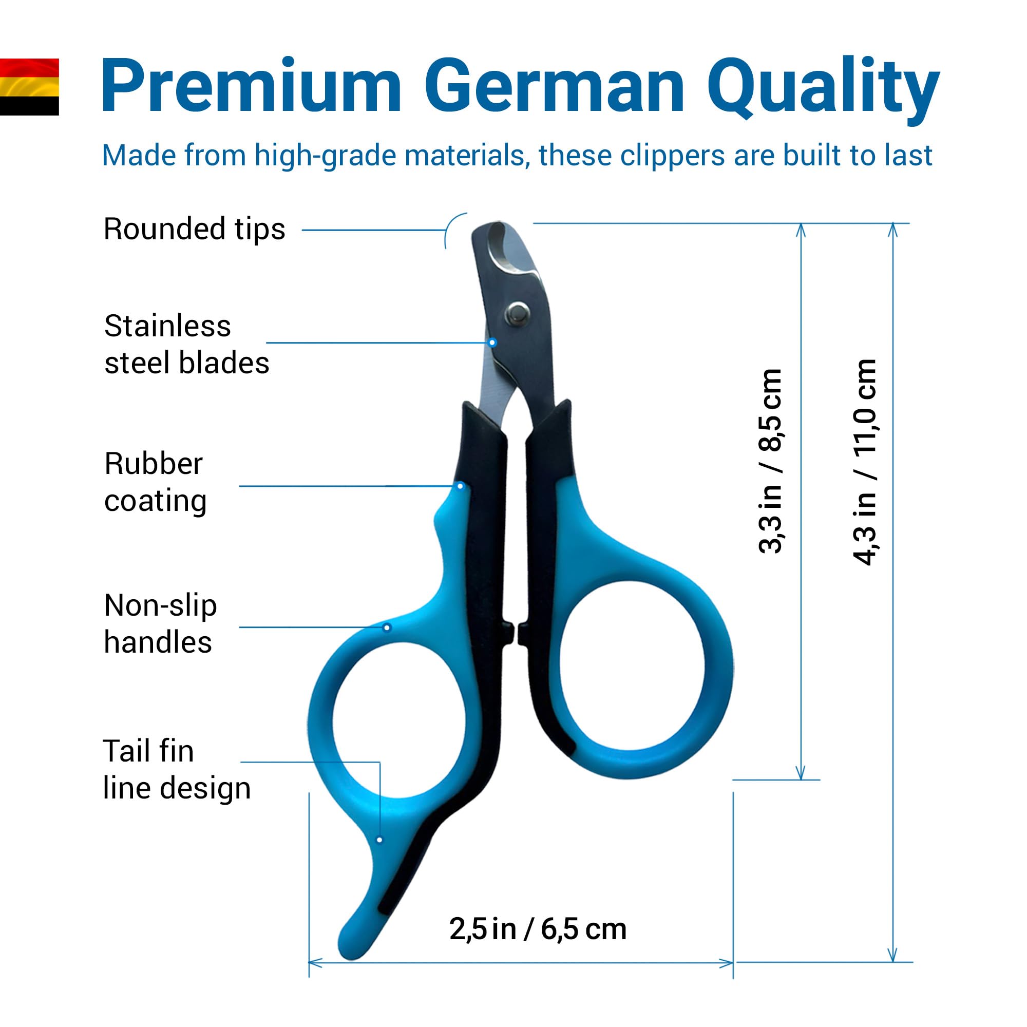 Kotomoda Professional Cat Nail Clippers, Made in Germany Pet Nail Trimming Tool, cat claw scissors,clipper for pet's nails - Image 2