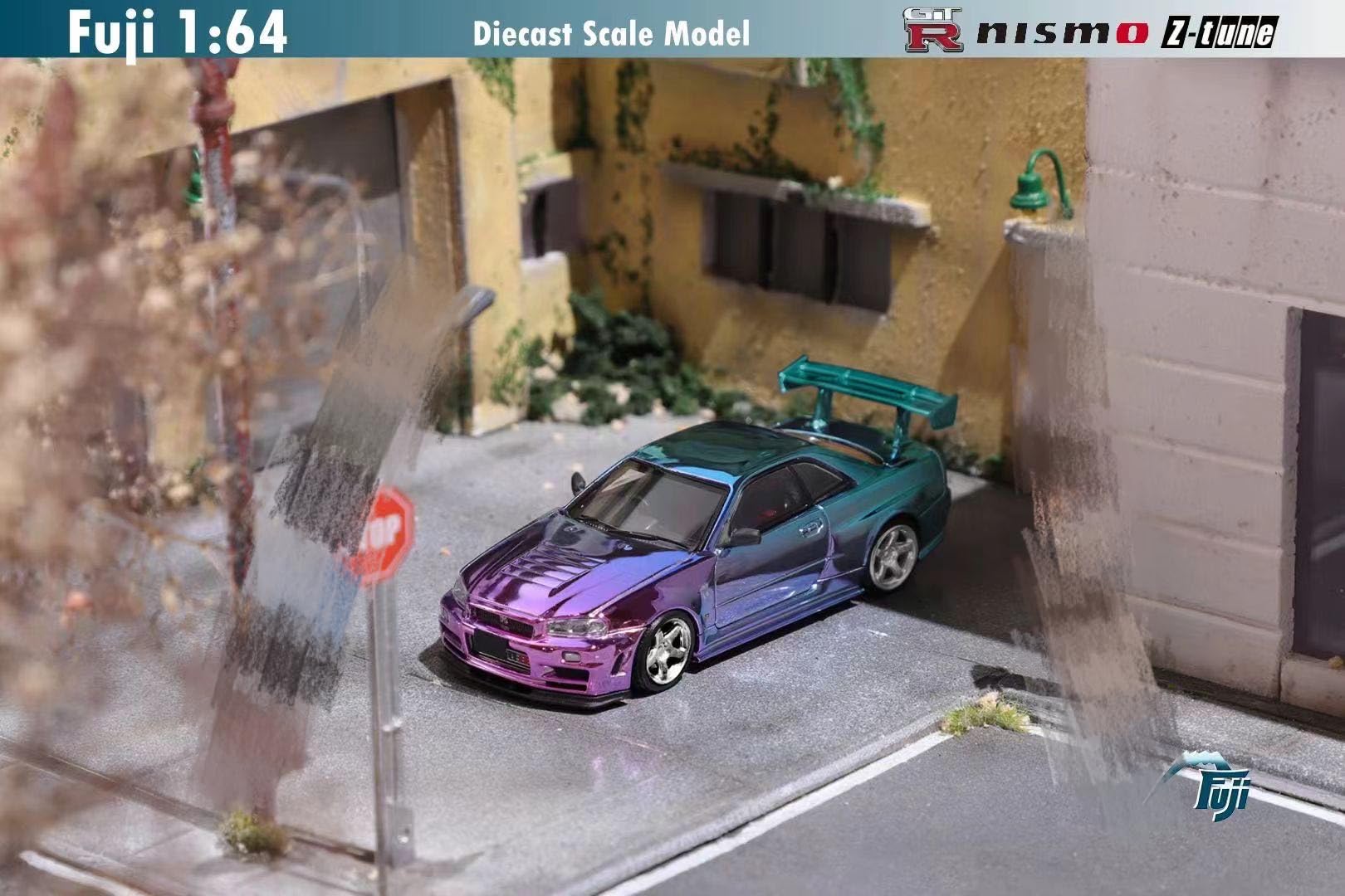 Amazon | 1/64 Fuji Skyline GT-R R34 Nismo Z-Tune High Wing 日産