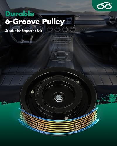 Miniatura 5 de SCITOO Embrague del compresor del AC para Acura MDX 3.5L para Honda Odyssey 3.5L para Honda Pilot 3.5L 1999-2004 77342 1521227 38810P8FA01 CS20103