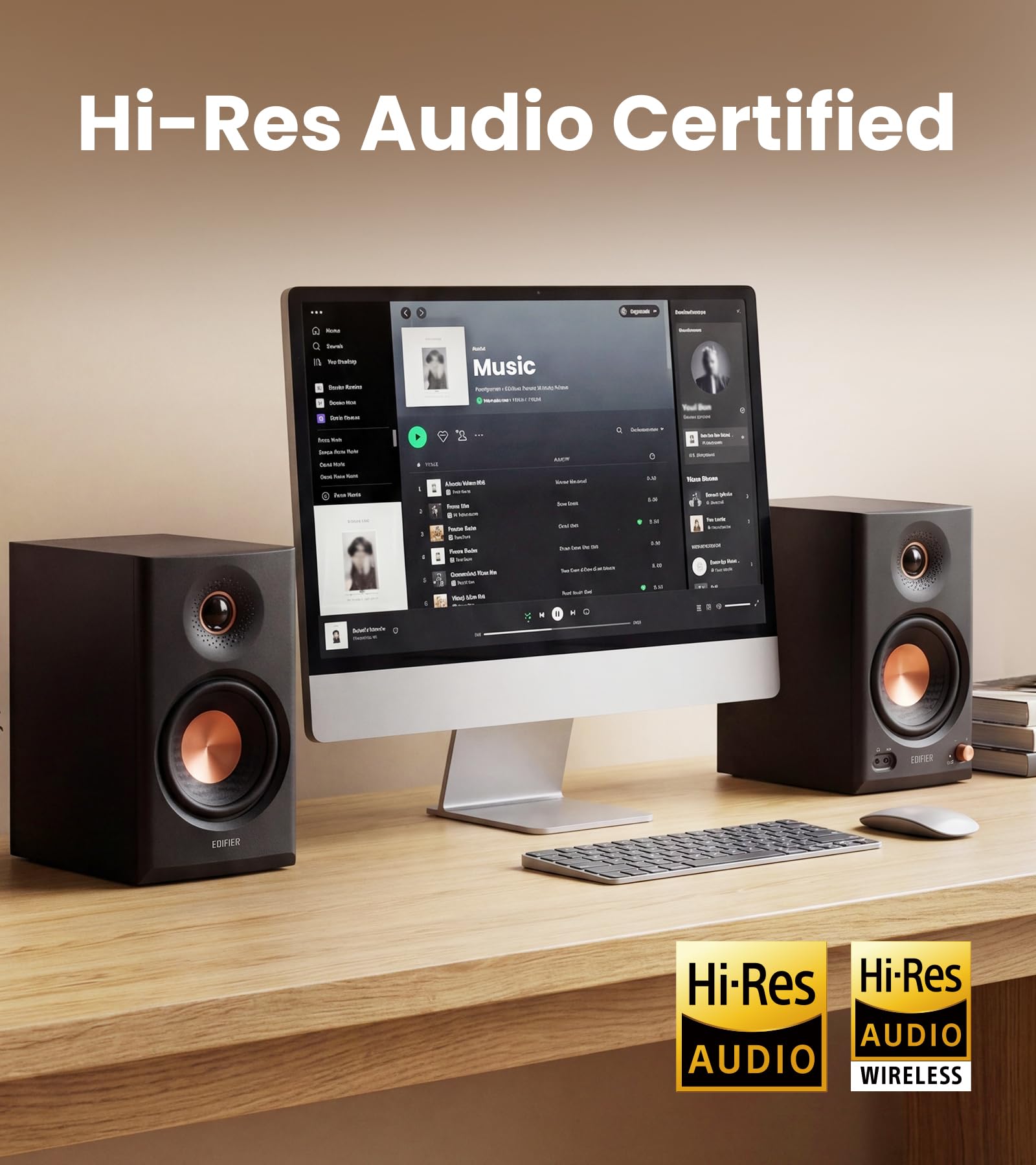 Edifier MR4.5 aktive Studio-Lautsprecher | Hi-Res Monitor 80 Watt | XLR, TRS, RCA + AUX | Bluetooth 6.0 Multipoint | LDAC-Wireless 24 bit/96 kHz | ConneX-App | EQ + Front-Regler (Schwarz)