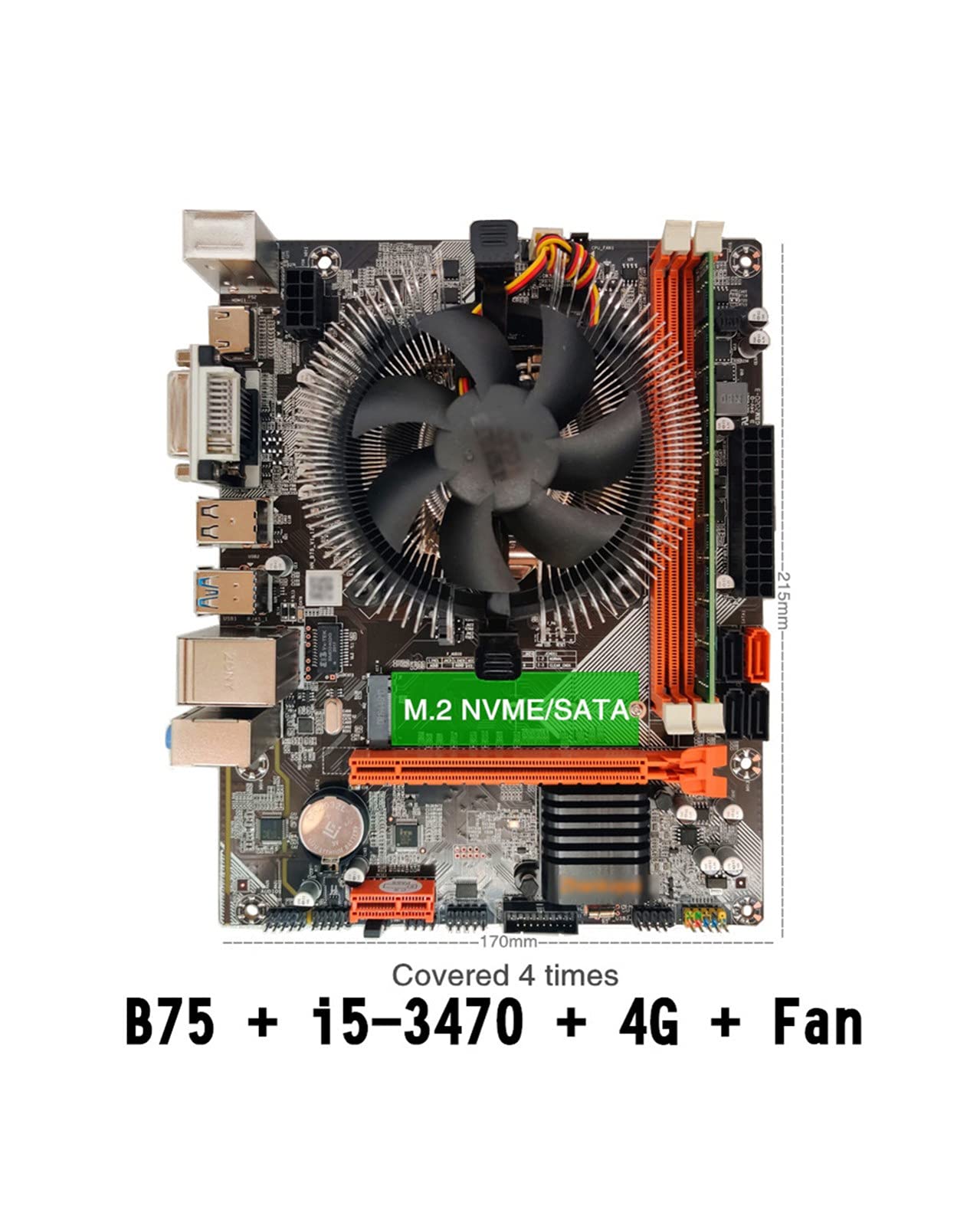 Amazon | B75 LGA 1155 マザーボードセット Intel Core I5 3470CPU 1個