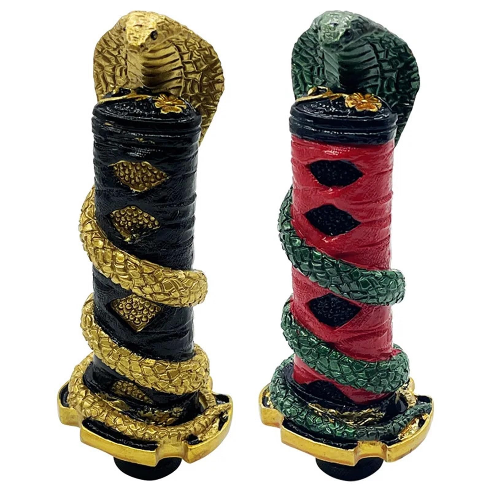 Głowica dźwigni zmiany biegów Akcesoria samochodowe Serpentine Interior Uniwersalna, spersonalizowana osłona gałki zmiany biegów Katana Części samochodowe(Golden)