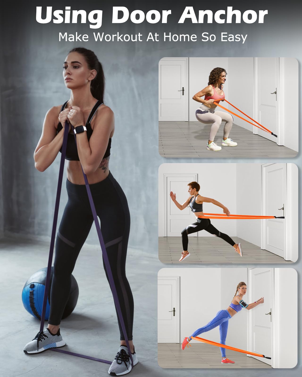 Zacro Elastiche Resistenza Band - Elastiche Fitness Band di Resistenza, Resistente Fitness Premium Resistance Band per Allenamento Stretching Powerlifting Resistenza