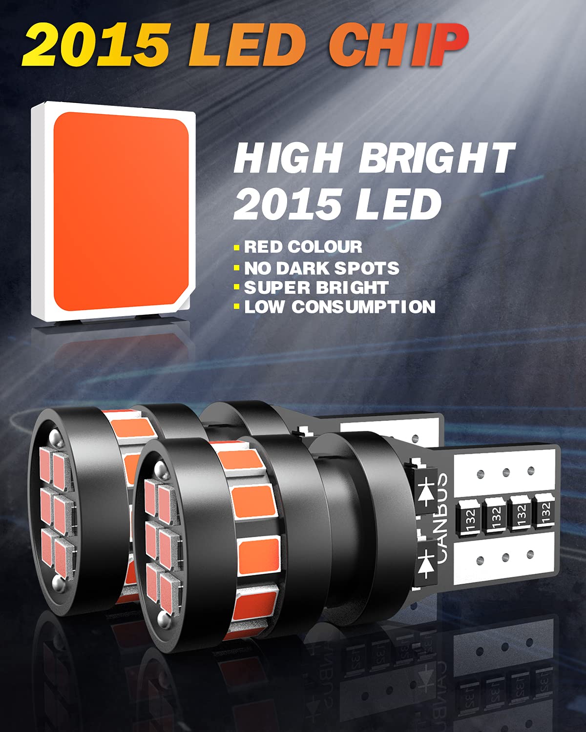 Biqing 10 STKS T10 LED Lamp Wit, 501 W5W Auto Lamp 194 168 2825 Wedge Auto Lamp 6000 K 12 V Auto Interieur Dashboard Lamp Sidelight Boot Lichten Nummer Plaat Lamp