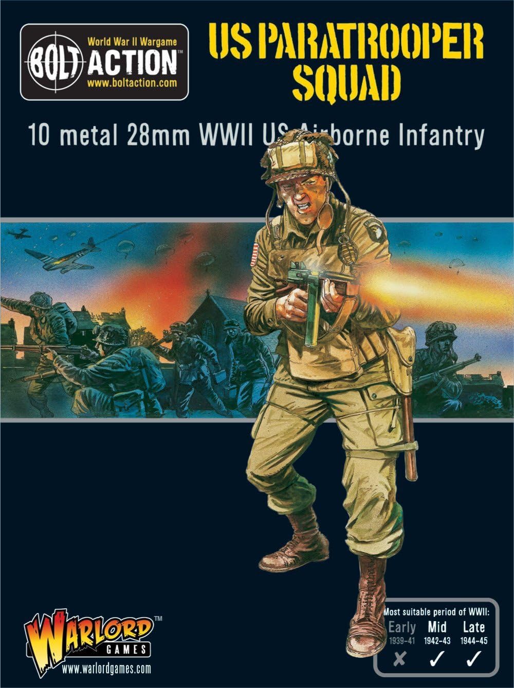 Us Paratroopers Squad, 28mm Bolt Action Wargaming Miniatures
