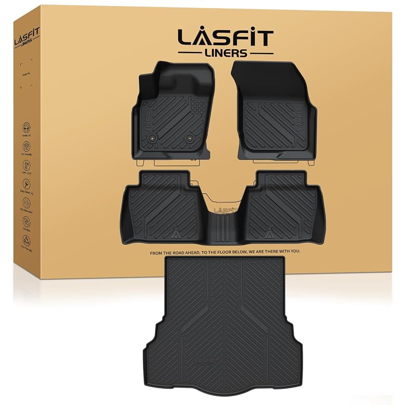 Tapetes Automotivos LASFIT em TPE 3D Sob Medida para Ford Fusion 2013–2016 a Gasolina, Kit com 4 Peças