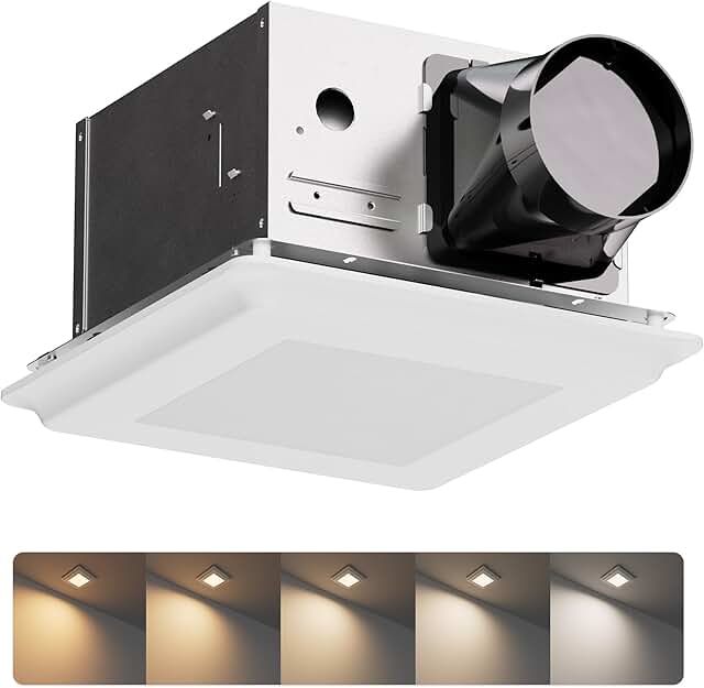 2 In 1 Bath Fan With LED Light