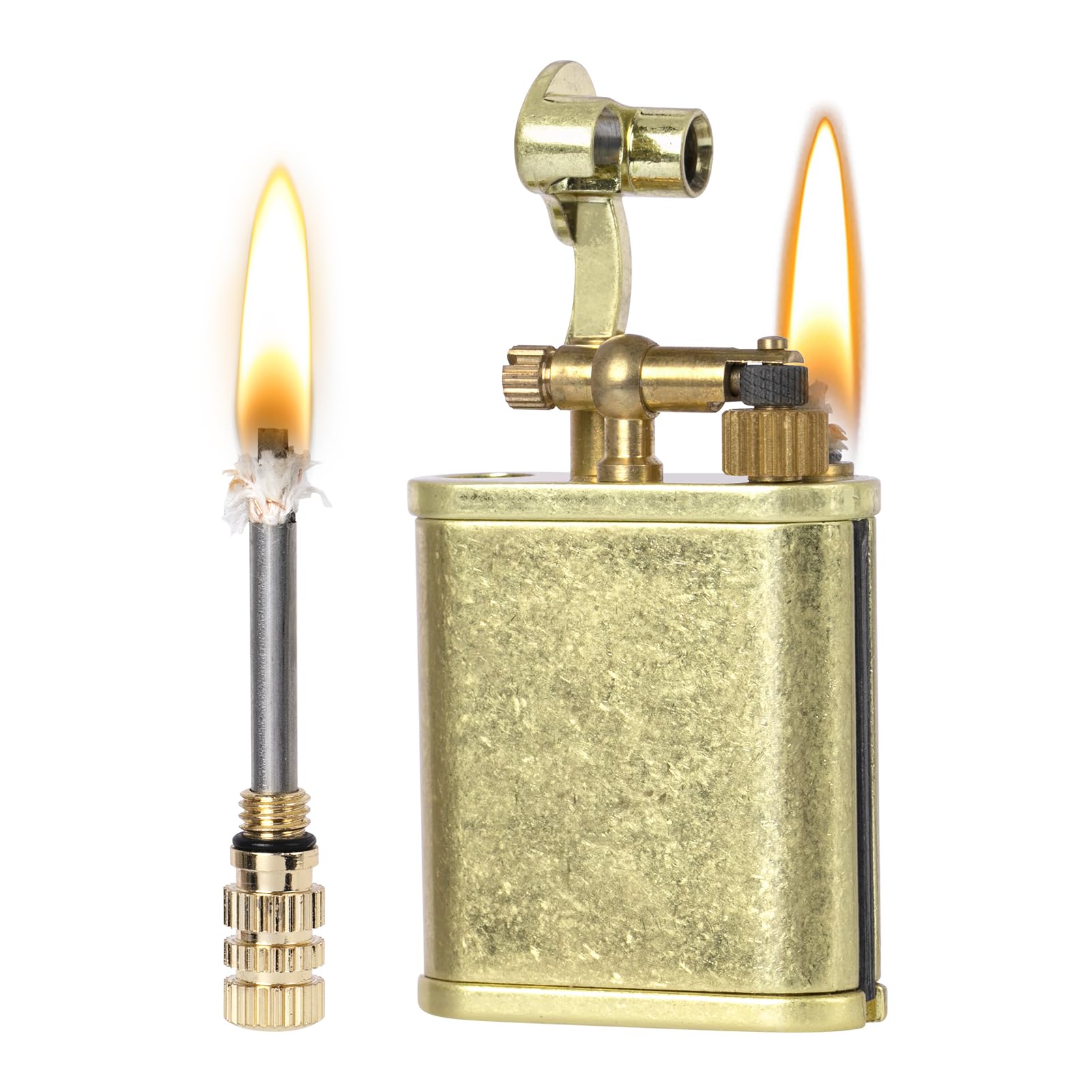 CHOICEDC Vintage Trench Lighter, Permanent Match, Cool Pipe Lighter for Men | Antique Metal Kerosene Lighters, Fluid Refillable, Reusable Retro Forever Match Lighter, Unique Gifts for Men Women, No Fuel