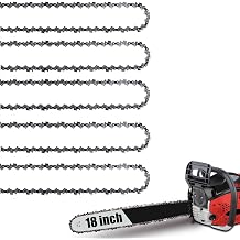 5PCS 18 Inch Chainsaw Chain 3/8" LP Pitch .050" Gauge 62 Drive Links Compatible with Poulan, Kobalt, Echo, Ego, Greenworks and More