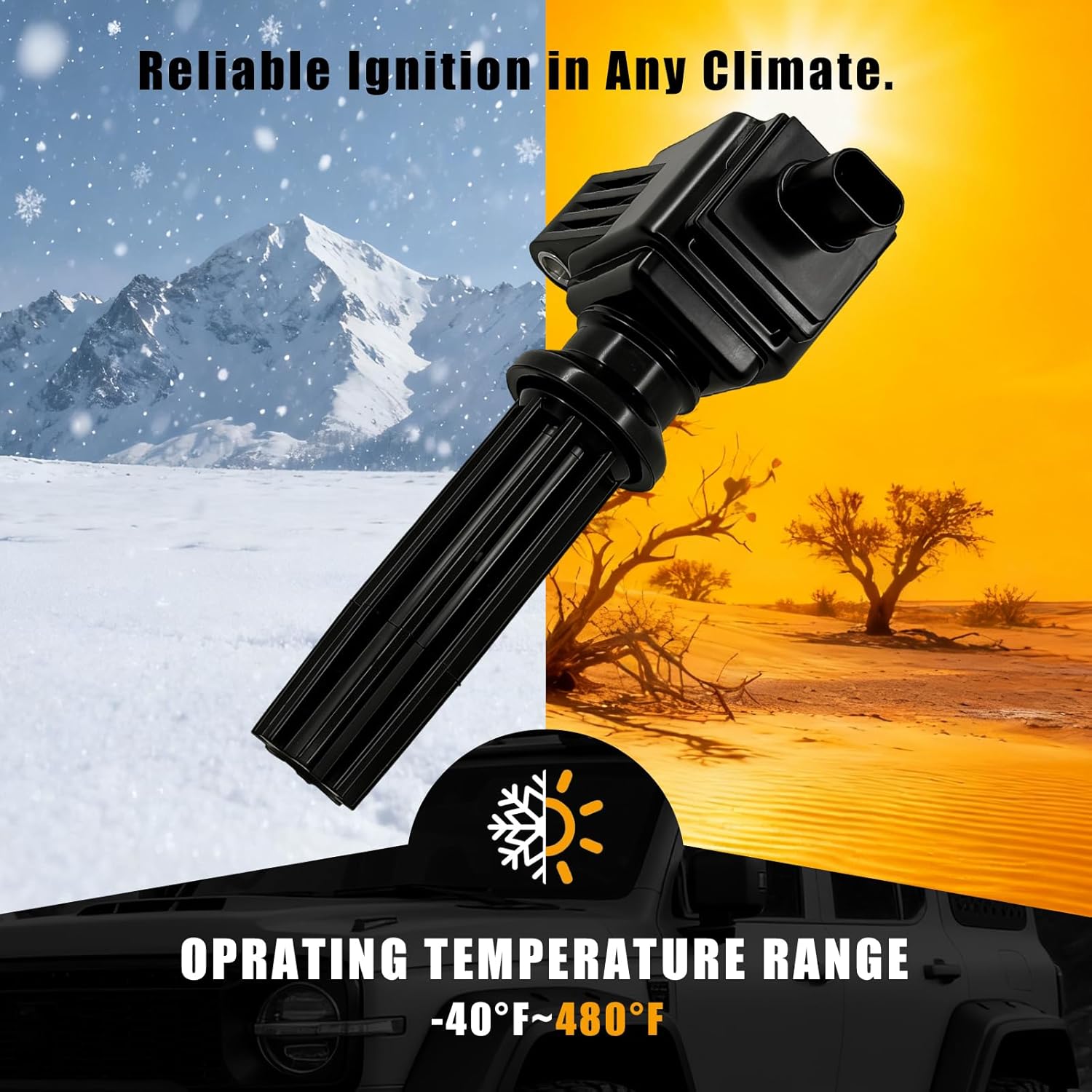 Ignition Coil Pack Set of 6 Compatible with Ford Edge Explorer Focus EcoSport Compatible with Fusion Mustang Taurus Lincoln MKT MKZ MKC