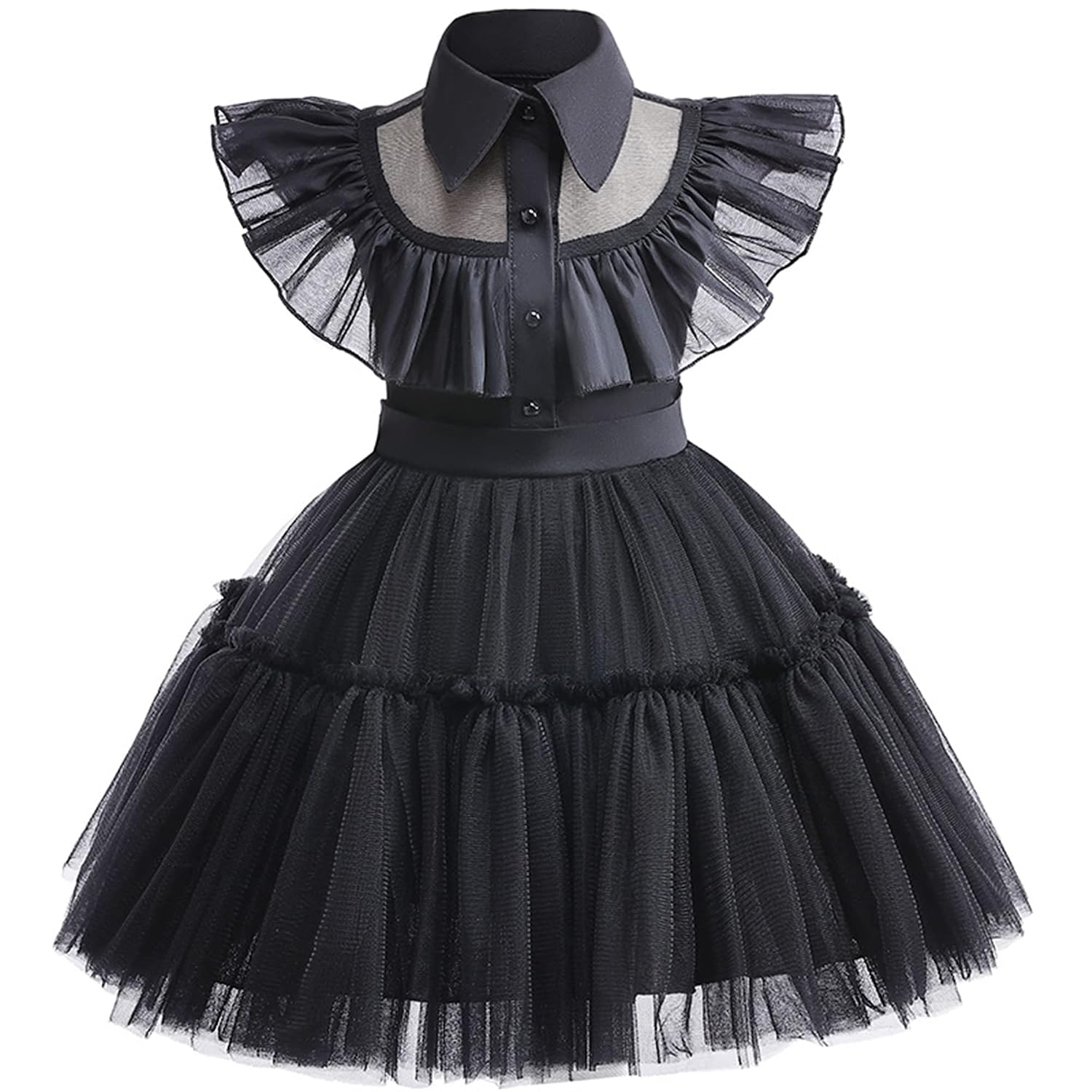 PURFEEL Girls Black Party Dress Kids Black Fancy Dress up costume - Review, Price and Buying Guide