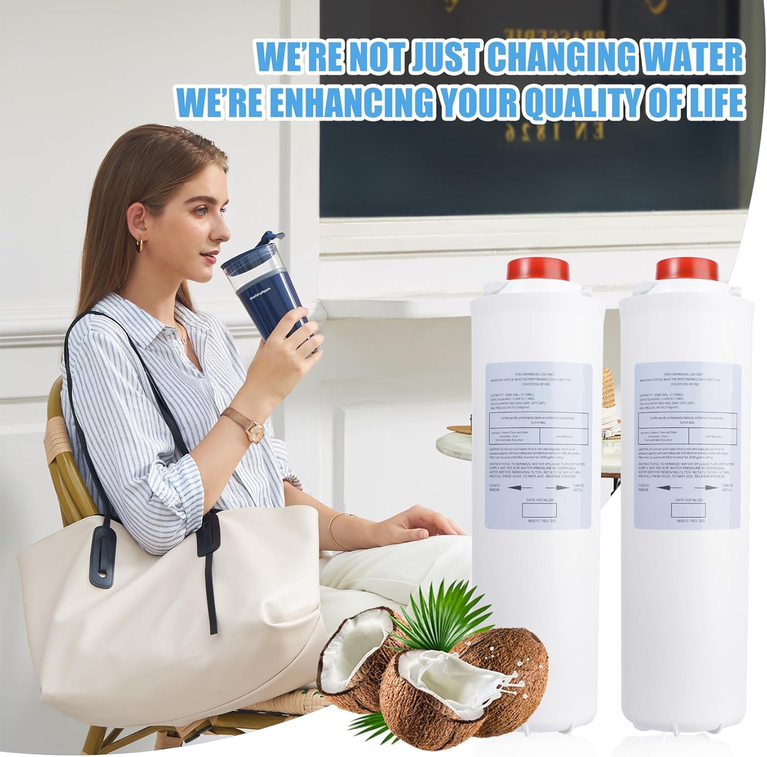 MIV Replacement Filter for EWF3000, No Chip, 4 Pack, Compatible with LZS8WSLK LZS8WSSP LZS9WSSP LZSTL8WSSP LZSTL8WSLP Bottle Filling Stations