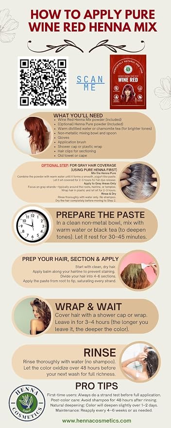 Tinte Natural en Polvo de Henna para Cabello 200 g + 50 g miniatura 3